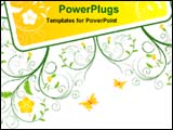 PowerPoint Template - abstract floral frame