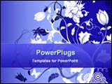 PowerPoint Template - abstract blue floral background