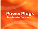 PowerPoint Template - Orange curves and ribbons
