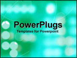 PowerPoint Template - Blurred city lights in green