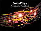 PowerPoint Template - Abstract digital illustraion resembling wires or fiber optics