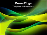 PowerPoint Template - Abstract background with shone bright multi-coloured lines