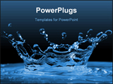 PowerPoint Template - Drop of water; water splash; Drop of liquid; liquid splash