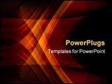 PowerPoint Template - 3d illustration of an abstract red and orange glowing x shaped pattern