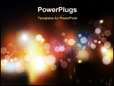 PowerPoint Template - abstract background with blurred defocused lights