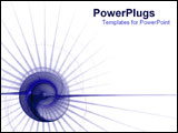 PowerPoint Template - Beautiful blue seashell style circle.