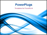 PowerPoint Template - blue background abstract composition with flowing design