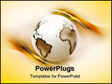 PowerPoint Template - abstract planet is isolated on a white background