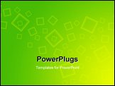 PowerPoint Template - Yellow green background with gradient and squares art.