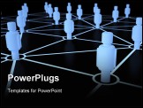 PowerPoint Template - People network concept image. Abstract 3D background.
