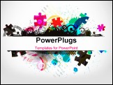 PowerPoint Template - abstract puzzle pieces for beautiful vector illustration