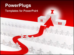 PowerPoint Template - an achievement of the purpose - 3d render