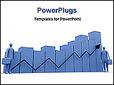PowerPoint Template - a 3d graphics showing market growth