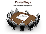 PowerPoint Template - board meeting is going on for marketing