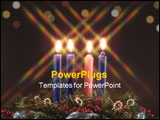 PowerPoint Template - advent candles. fourth candle lit represents the candle of love.