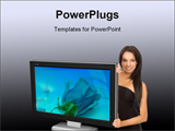 PowerPoint Template - Elegant girl advertising for lcd screen.