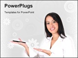 PowerPoint Template - Saleswoman selling a product