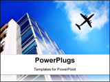 PowerPoint Template - Skyscraper and a airplane