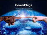 PowerPoint Template - union world against racism in the world hands on a planet earth
