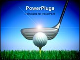 PowerPoint Template - A golf club and a ball 3D concept