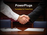 PowerPoint Template - Two businessman shaking hands after deal, business concept