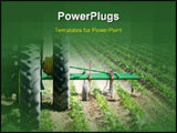 PowerPoint Template - close up photo of a tractor plowing the field
