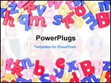 PowerPoint Template - Alphabet border made up from colourful letters with room for copyspace