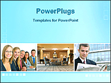PowerPoint Template - image of business persons in a animated background