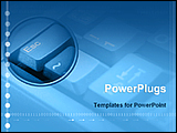 PowerPoint Template - keyboard in a animated blue background