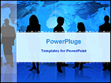 PowerPoint Template - image of business persons in a animated background