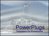 PowerPoint Template - Grand symbols of American values of law and justice stand above the US Supreme Court building