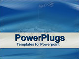 PowerPoint Template - The Stars and Stripes fly above the US Supreme Court building