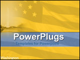 PowerPoint Template - Washington monument and US flag