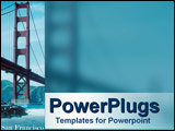 PowerPoint Template - San Francisco icon - the Golden Gate bridge