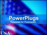 PowerPoint Template - USA text and flag for a proud statement
