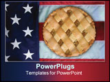 PowerPoint Template - nothing can be more american than the flag and apple pie
