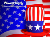 PowerPoint Template - Symbol of the United States of America a hat of the uncle sam