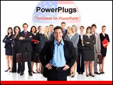 PowerPoint Template - Group of business people. Business team. Isolated over white background