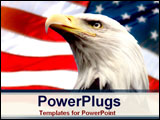 PowerPoint Template - Bald Ealge with American Flag