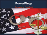 PowerPoint Template - flag and handcuffs