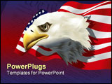 PowerPoint Template - us patriotic theme - high detailed vector illustration - bald eagle and us flag