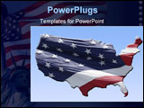 PowerPoint Template - United states map with real flag overlay ready for you to use.