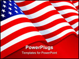 PowerPoint Template - Vector illustration - USA flag in white background