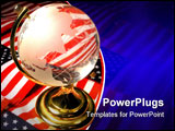 PowerPoint Template - a globe with american background