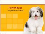 PowerPoint Template - dog with yellow background