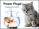 PowerPoint Template - cat watching fish in a aquarium