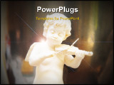 PowerPoint Template - A figurine of little angel playing violin