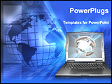 PowerPoint Template - a globe with laptop