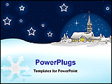 PowerPoint Template - animated image of christmas night
