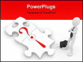 PowerPoint Template - Jigsaw puzzle pieces connecting question and answer